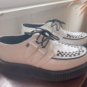 White TUK OG Platform Creepers